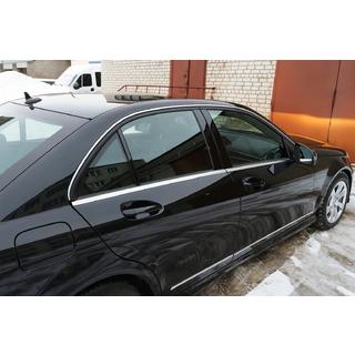 RVS raamlijsten (6-delig) Mercedes C-klasse W204 2007–2015 foto 1