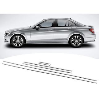 RVS raamlijsten (6-delig) Mercedes C-klasse W204 2007–2015 foto 2