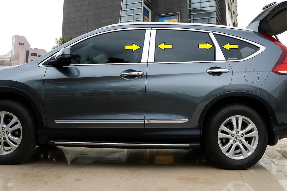 Honda CRV 2012–2016 RVS deurstijl sierlijsten (6-delig) Foto 1