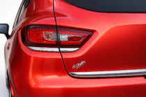 Renault Clio IV 2012–2019 Achterlichtcovers (set van 2, zwart chroom) foto 3