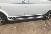 Volkswagen T6 2015–2024 Sidebars (set van 2, RVS) 70 mm, lange wielbasis foto 8