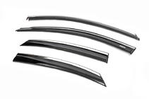 Ford Focus II 2005–2008 Raamwindschermen met chromen sierlijst SD/HB (4 stuks, Niken) foto 4