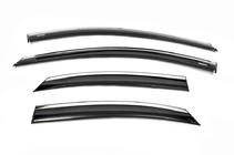 Ford Focus II 2008–2011 Raamwindschermen met chromen sierlijst SD/HB (4 stuks, Niken) foto 1