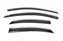 Ford Focus II 2008–2011 Raamwindschermen met chromen sierlijst SD/HB (4 stuks, Niken) foto 1