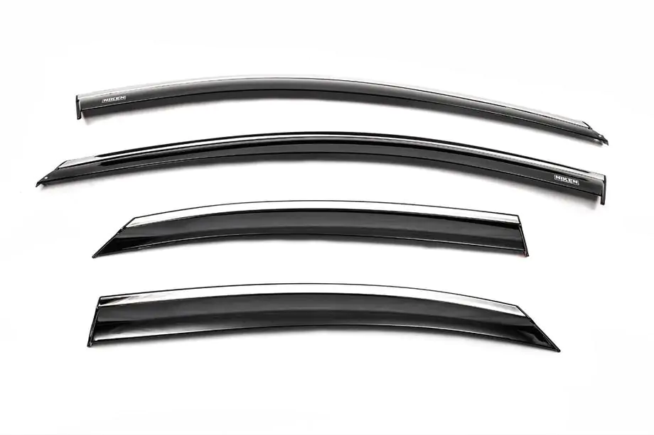 Ford Focus II 2008–2011 Raamwindschermen met chromen sierlijst SD/HB (4 stuks, Niken) Image