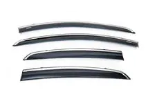 Fiat Linea 2006–2018 Raamwindschermen met chromen sierlijst (set van 4, Niken) foto 2