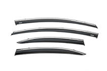 Honda Civic Sedan VIII 2006–2011 Raamwindschermen met chromen sierlijst (set van 4, Niken) foto 2