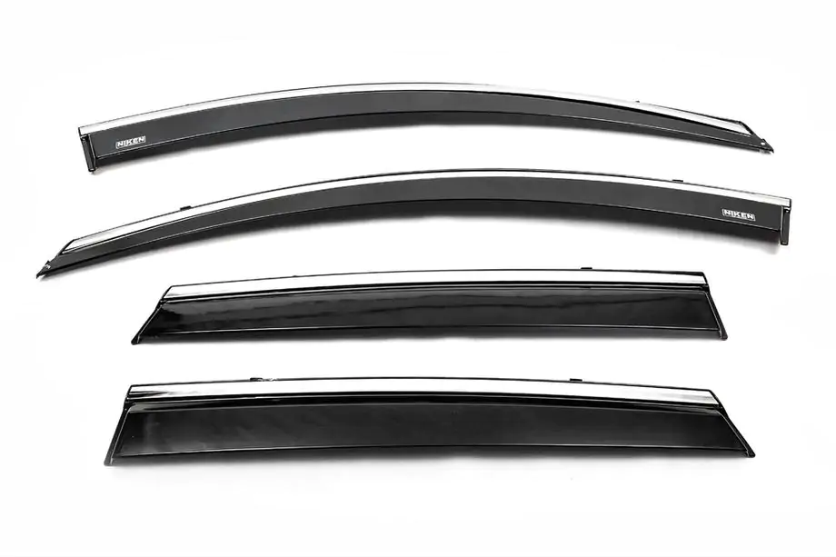Renault Kadjar 2015–2022 Raamwindschermen met chromen sierlijst (set van 4, Niken) Image