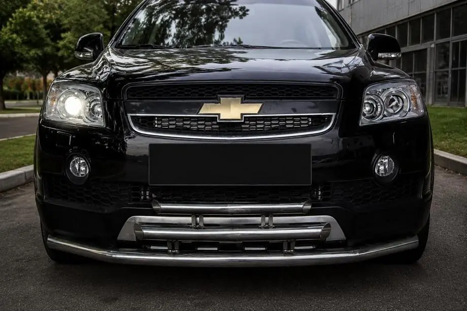 Chevrolet Captiva 2006–2019 Voorste triple bullbar (RVS) Image