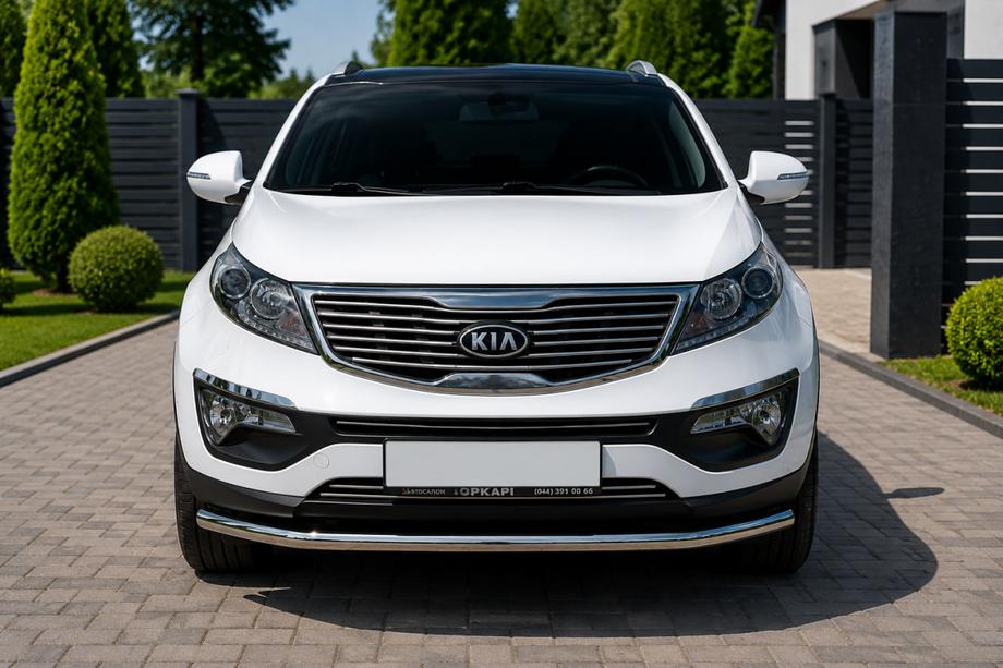 Kia Sportage 2010–2015 Voorbumperbescherming ST008 (RVS) Foto 1