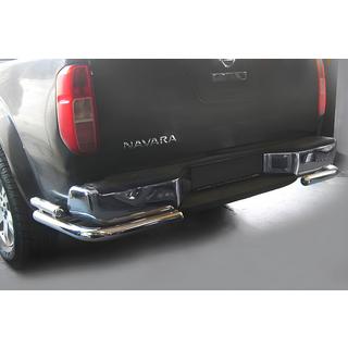 Achterbumperbeschermer AK003 dubbel (RVS) Nissan Navara 2006–2015