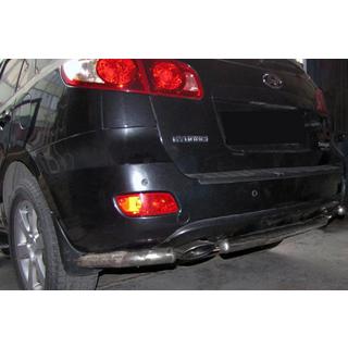 Achterhoekstukken voor centrale beugel AK0073 (2 st., RVS) Hyundai Santa Fe 2 2006–2012