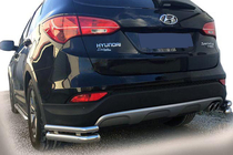 Hyundai Santa Fe 3 2012–2018 Achterhoeken AK-003 Dubbel (RVS) foto 1