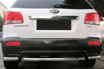 Kia Sorento II XM 2009–2014 Achterhoeken met middenbuis AK007-3 (2 st., RVS) foto 1