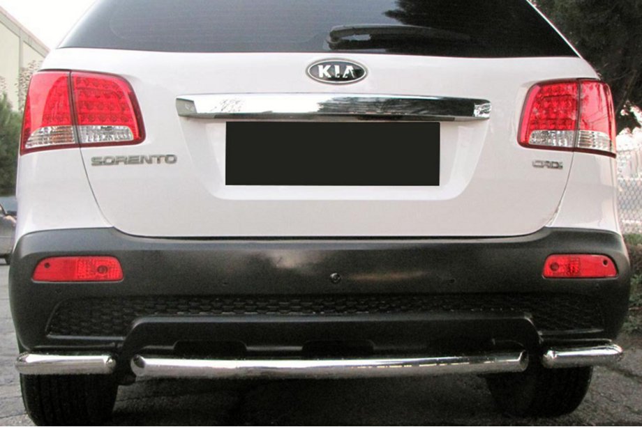 Kia Sorento II XM 2009–2014 Achterhoeken met middenbuis AK007-3 (2 st., RVS) Image