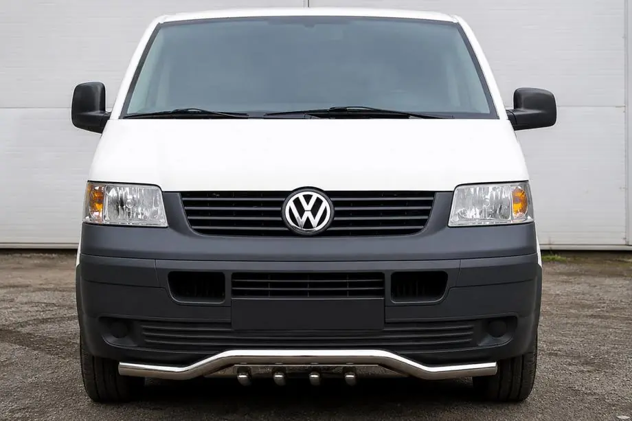 Volkswagen T5 Caravelle 2004–2010 RVS bullbar met golfgrille ST007-1 Image