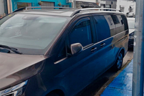 Mercedes Vito/V-klasse W447 2014– Dakrails chroom CAN origineel design (metalen steunen) foto 6