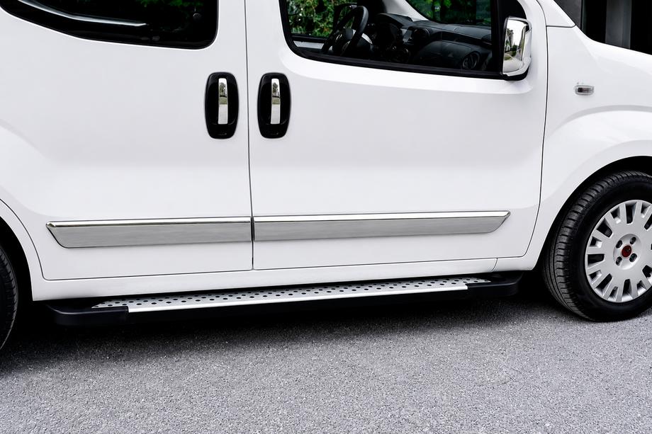 Fiat Doblo II 2010–2022 Zijsteps Allmond Grey (2 stuks, aluminium) Image