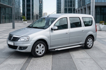 Dacia Logan MCV 2004–2014 Side steps X5-type (set van 2, aluminium) foto 3