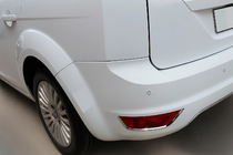 Ford Focus II 2008–2011 RVS afdekkappen voor achterreflectoren (set 2 stuks) foto 1