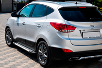 Hyundai IX-35 2010–2015 Zijsteps Allmond Grey (2 stuks, aluminium) foto 1