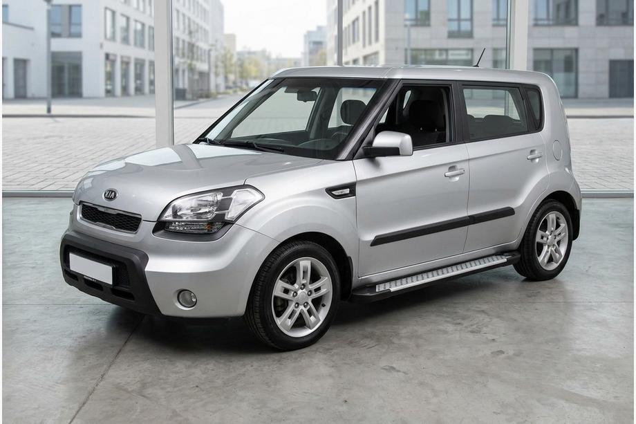 Kia Soul I 2008–2013 Zijsteps Allmond Grey (2 stuks, aluminium) Image