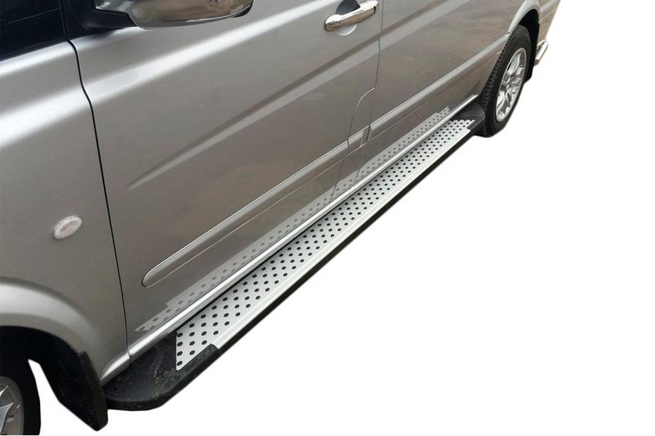 Mercedes Viano 2004–2014 Side steps X5-type (set van 2, aluminium) Image