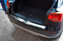 Audi Q2 2016– OmsaLine rvs chromen achterbumperbeschermer foto 1