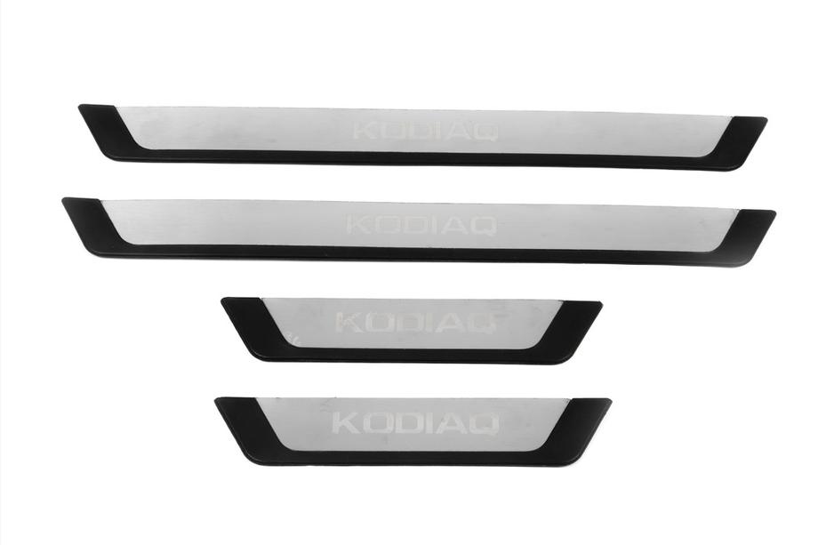 Skoda Kodiaq 2016–2023 OmsaLine-Flex instaplijsten (4 stuks, RVS) Foto 2
