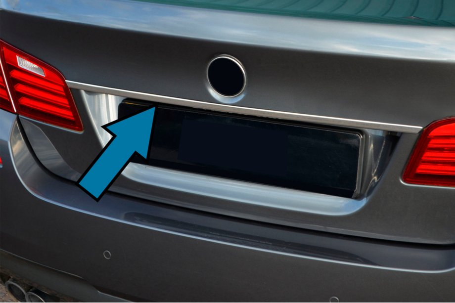 BMW 5 Serie F10/F11 2010–2016 Sierstrip boven kentekenplaat SD (RVS) Carmos - Turks staal Image