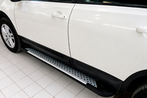 Nissan Qashqai 2010–2014 Side steps Allmond Grey (2 stuks, aluminium) foto 1