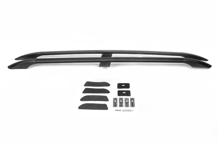 Nissan Qashqai 2010–2014 Zwarte dakrails (kunststof voeten) Voor +2-versie, kunststof voetsteunen Foto 4