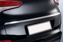 Hyundai Tucson TL 2016–2021 Sierlijst boven kentekenplaat (2015—2018, boven, smal, RVS) Carmos - Turks staal foto 1