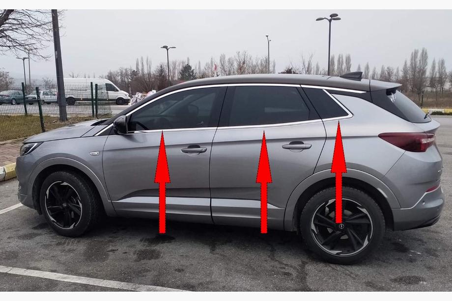 Opel Grandland X 2017– Onderste raamlijsten (6 stuks, RVS) Image