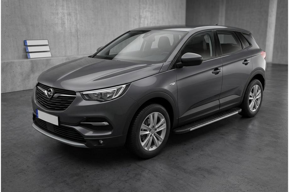 Opel Grandland X 2017– Side steps Bosphore Grey (set van 2, aluminium) Image