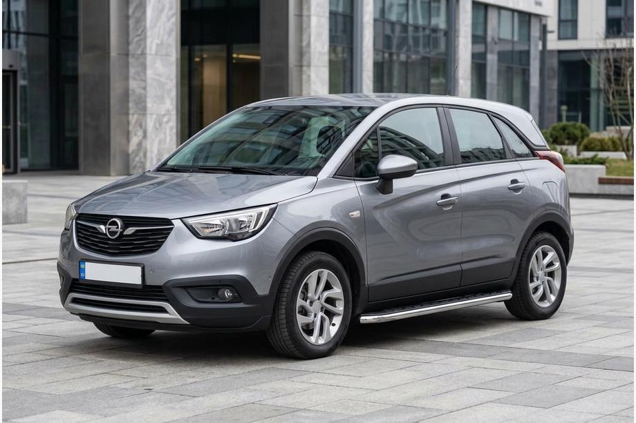 Opel Crossland X 2017–2024 Maydos V1 side steps (set van 2, aluminium/RVS) Image