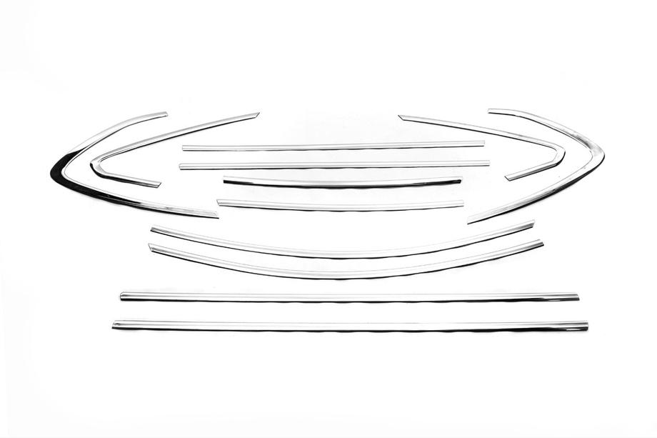 Opel Astra J 2009–2015 Complete raamomlijsting set (Sedan, 12 stuks, RVS) Foto 2
