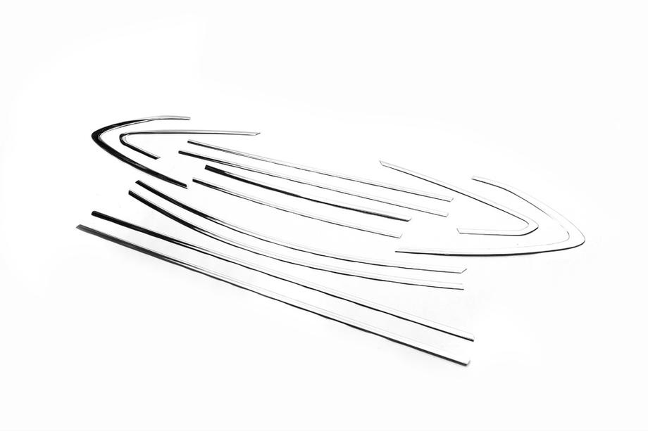 Opel Astra J 2009–2015 Complete raamomlijsting set (Sedan, 12 stuks, RVS) Foto 3