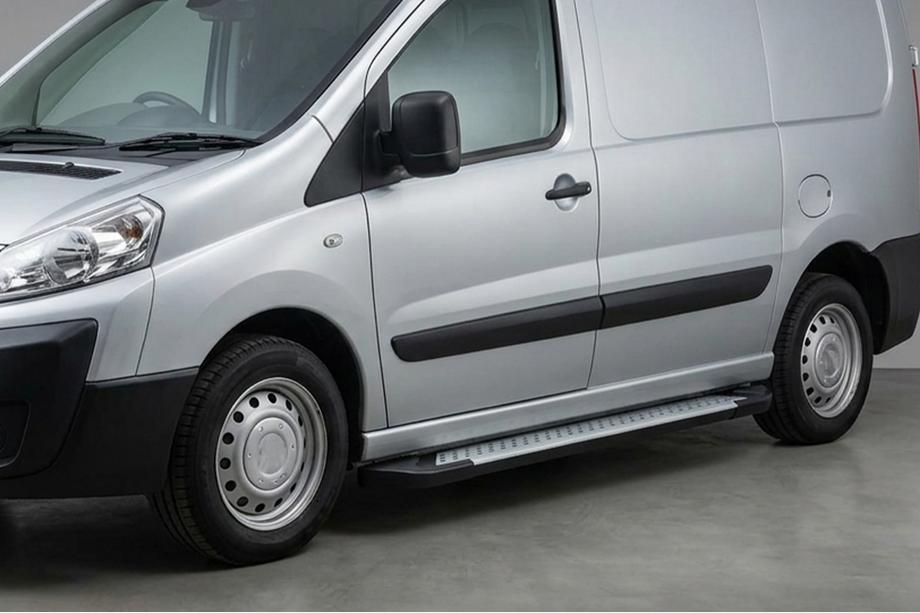 Peugeot Expert 2007–2016 Zijsteps Allmond Grey (2 stuks, aluminium) Korte wielbasis Image