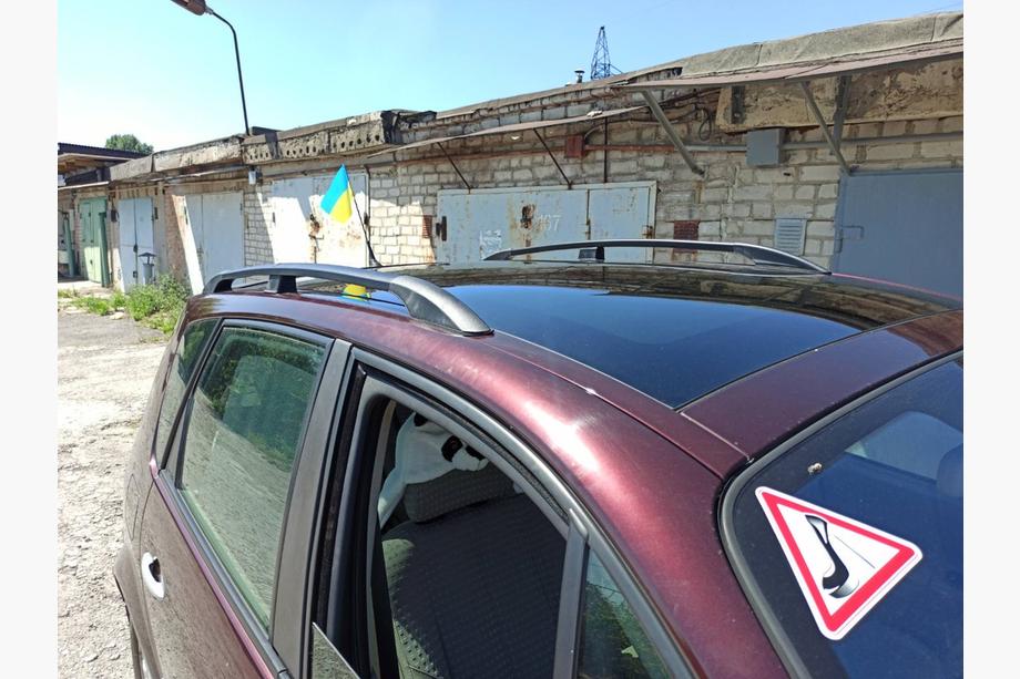 Renault Scenic/Grand 2003–2009 Zwarte dakrails (set van 2) Lange wielbasis (Grande) Image