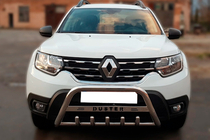 Renault Duster 2018–2024 Bullbar met opschrift WT004 (RVS) foto 1