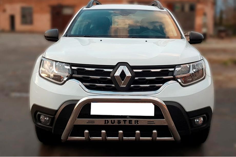 Renault Duster 2018–2024 Bullbar met opschrift WT004 (RVS) Image