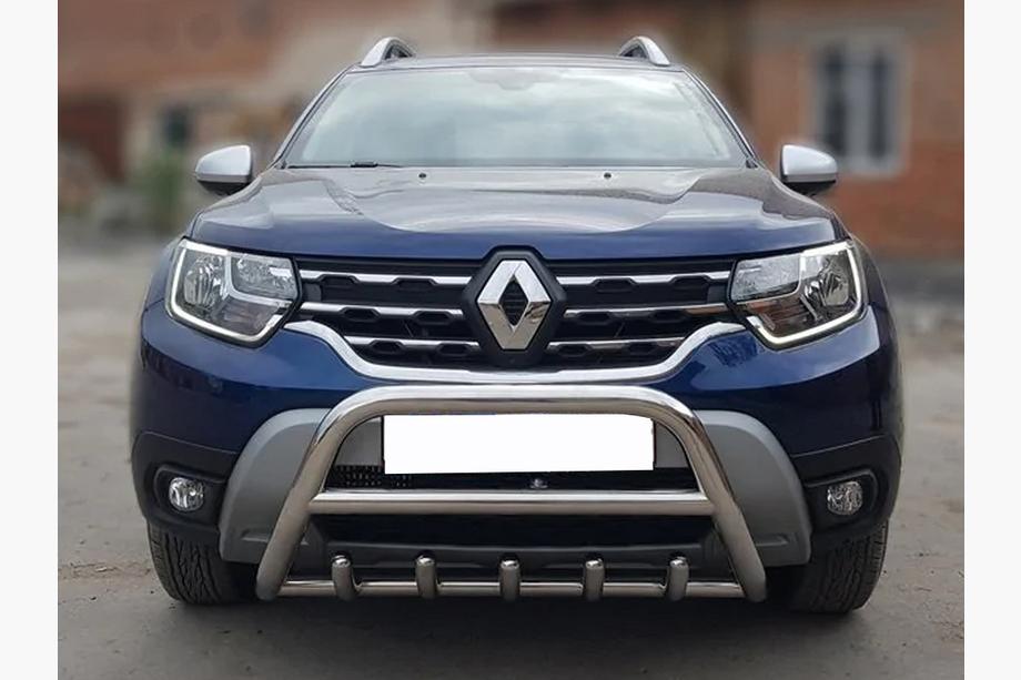 Dacia Duster 2018–2024 Bullbar zonder opschrift WT003 (RVS) Image