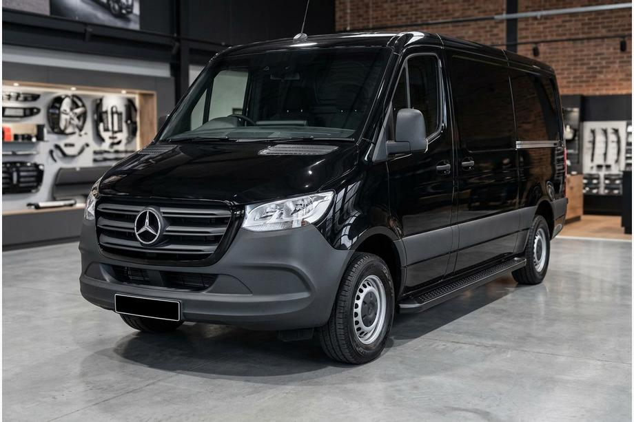 Mercedes Sprinter W907/W910 2018– Allmond Black zijtreden (2 st., aluminium) Lang/Extra lang Image