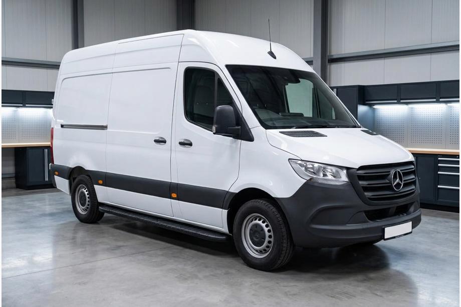 Mercedes Sprinter W907/W910 2018– Bosphorus Black side steps (2 stuks, aluminium) Lang/Extra lang Image