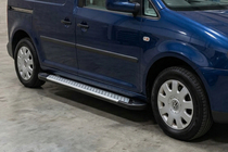 Volkswagen Caddy 2010–2015 Side steps X5-type (set van 2, aluminium) Maxi basis foto 1