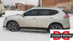 Nissan X-trail T32/Rogue 2014–2021 Premium side steps (2 st., RVS) foto 1