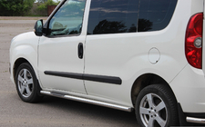 Opel Combo 2012–2018 Sidebars (set van 2, RVS) 70 mm, korte wielbasis foto 2