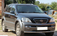 Kia Sorento I BL 2002–2009 Voorbumperbescherming ST008 (RVS) foto 2