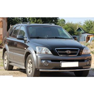 Voorbumperbescherming ST008 (RVS) Kia Sorento I BL 2002–2009 foto 2